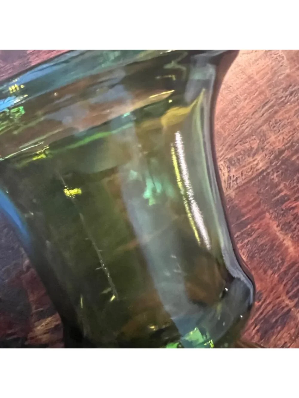 Vintage 70’s Olive Green Pedestal Vase